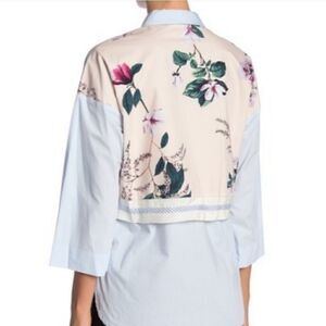 Vertigo Women's Floral Colorblock Top Size S NEW